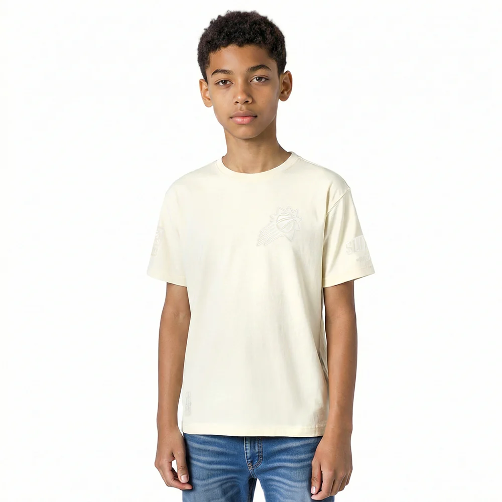 NBA PHOENIX SUNS NEUTRAL BIG BOYS SHORT SLEEVE TEE (EGGSHELL)