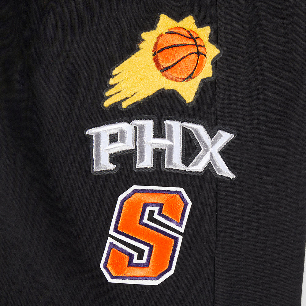 NBA PHOENIX SUNS RETRO CLASSIC BIG BOYS RIB FLC SWEATPANT (BLACK/ORANGE) - Image 9