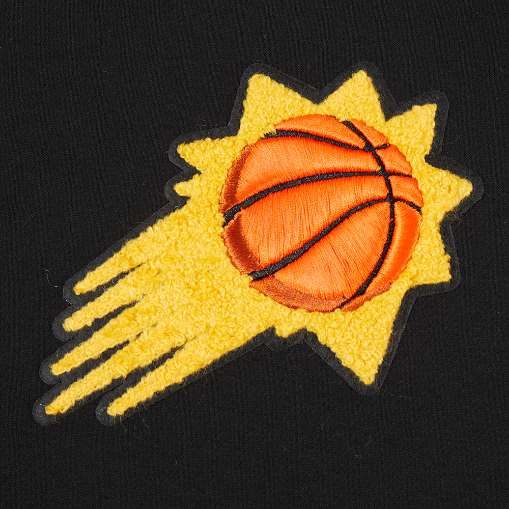 NBA PHOENIX SUNS RETRO CLASSIC BIG BOYS RIB FLEECE PULLOVER HOODIE (BLACK/ORANGE) - Image 5