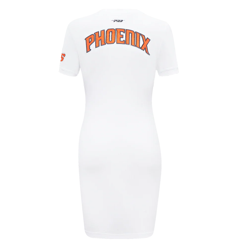 NBA PHOENIX SUNS CLASSIC WOMEN'S BODYCON DRESS (WHITE) - Image 3