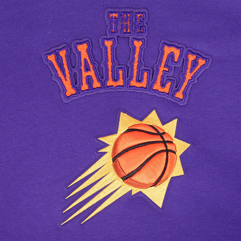 NBA PHOENIX SUNS CITY EDITION 24-25 WOMEN'S FLEECE CROPPED PULLOVER HOODIE (PURPLE) - Image 5