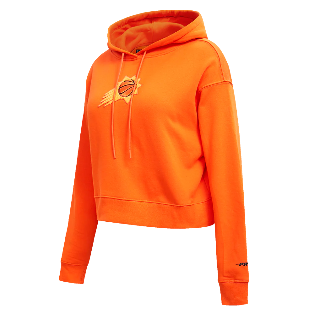 NBA PHOENIX SUNS CLASSIC WOMEN'S CROPPED PULLOVER HOODIE (ORANGE) - Image 2