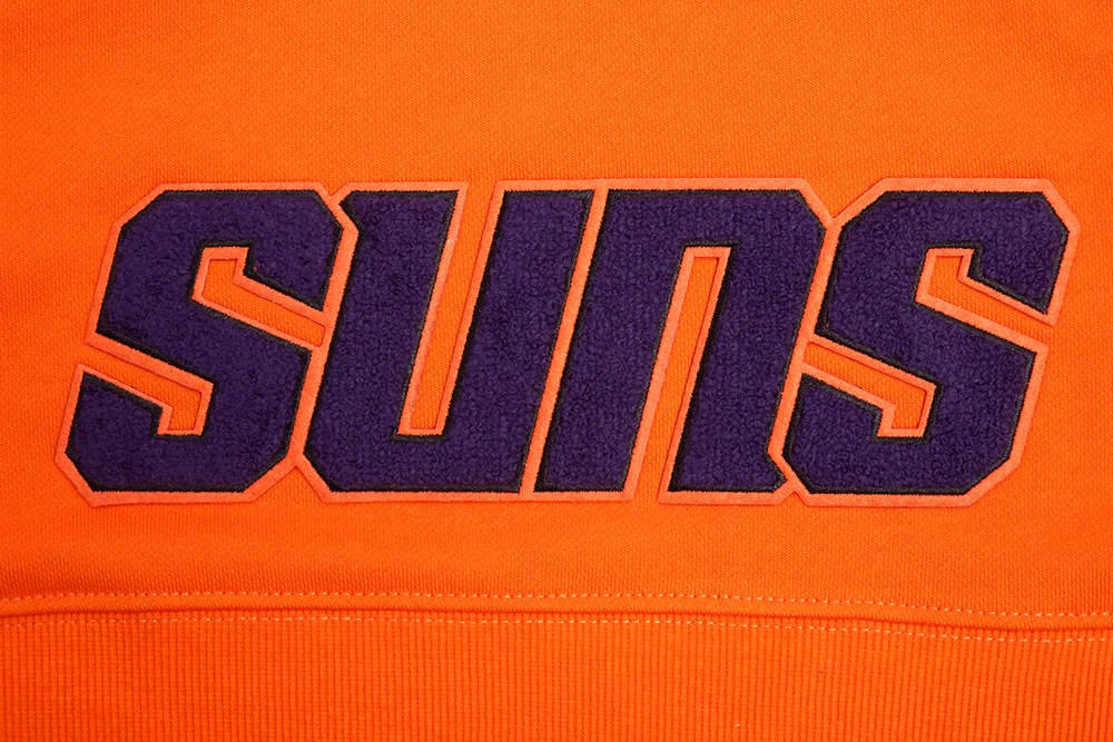 NBA PHOENIX SUNS CLASSIC WOMEN'S CROPPED PULLOVER HOODIE (ORANGE) - Image 5