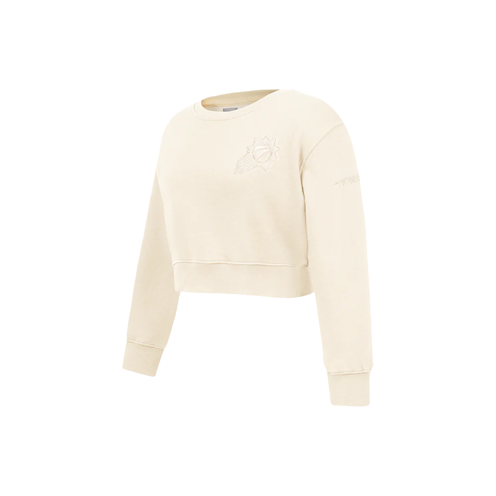 NBA PHOENIX SUNS NEUTRAL LITTLE GIRLS FLEECE CREWNECK (EGGSHELL) - Image 2
