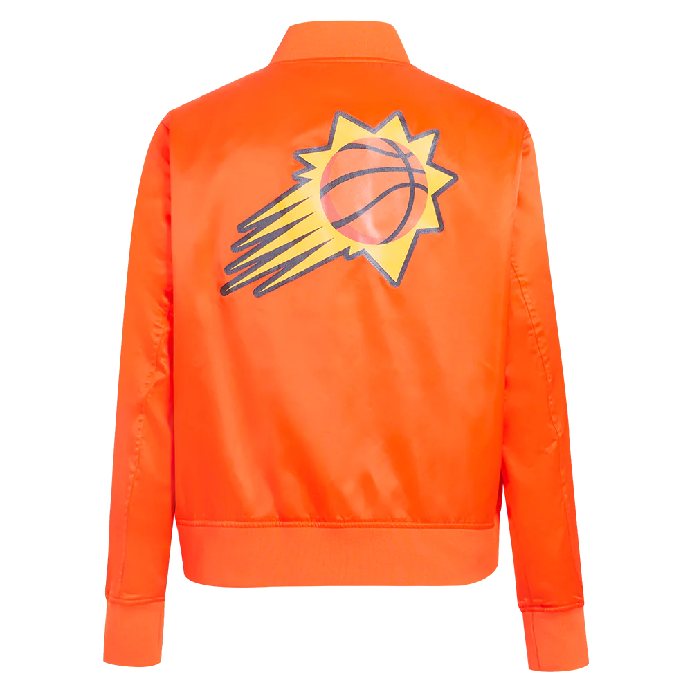 NBA PHOENIX SUNS CLASSIC WOMEN'S SATIN JACKET (ORANGE) - Image 3