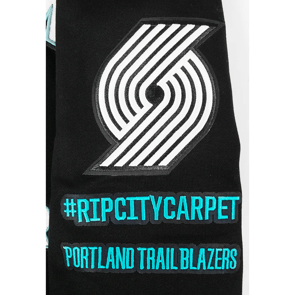 NBA PORTLAND TRAIL BLAZERS CITY EDITION 25-26 MEN'S RIB FLC PO HOODIE (BLACK) - Image 7