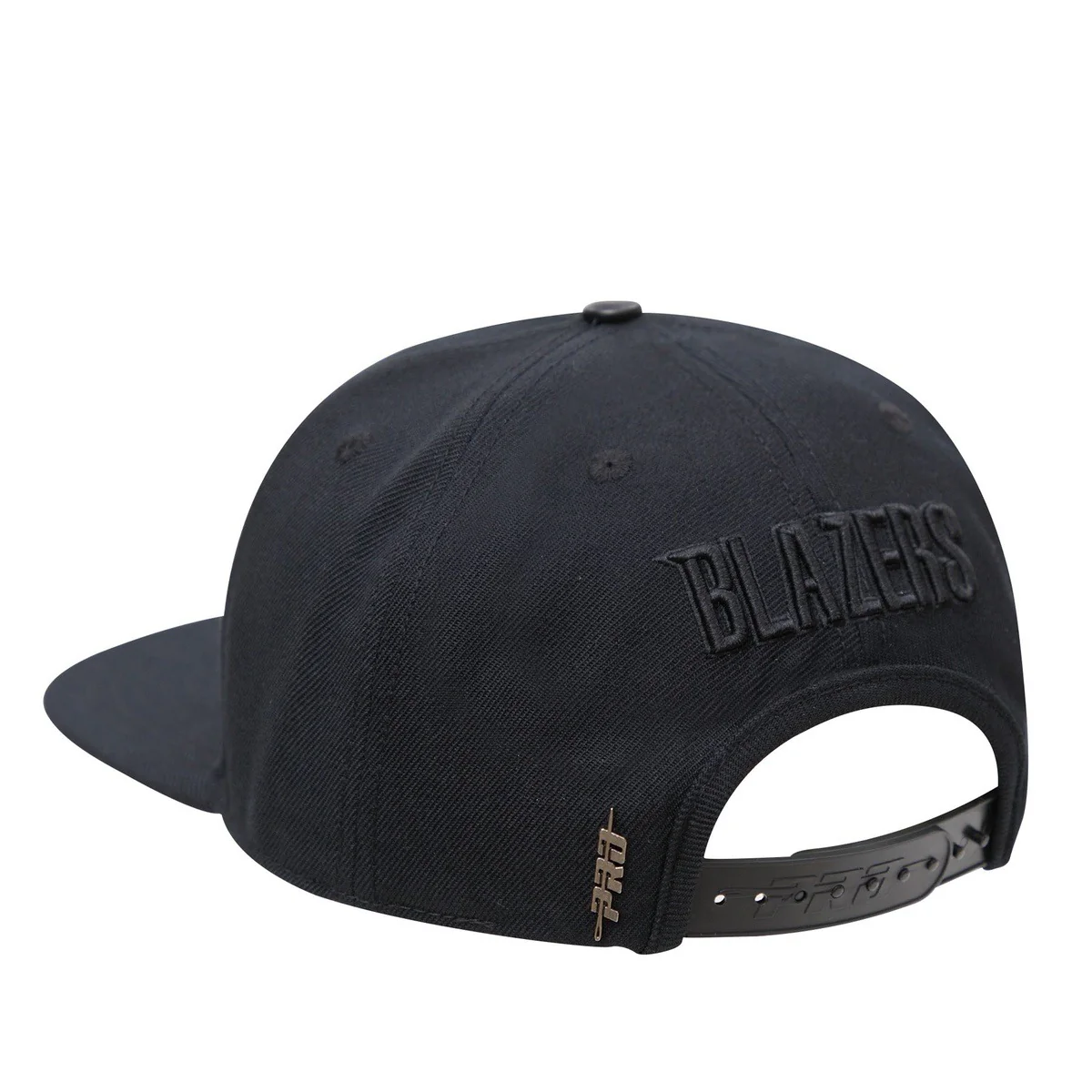 NBA PORTLAND TRAIL BLAZERS TRIPLE BLACK WOOL UNISEX SNAPBACK HAT (TRIPLE BLACK) - Image 3