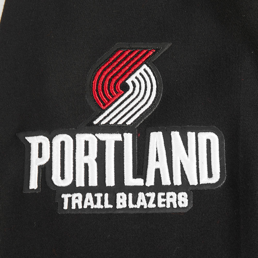 NBA PORTLAND TRAIL BLAZERS CLASSIC BIG BOY'S FLC FZ PO HOODIE (BLACK) - Image 7