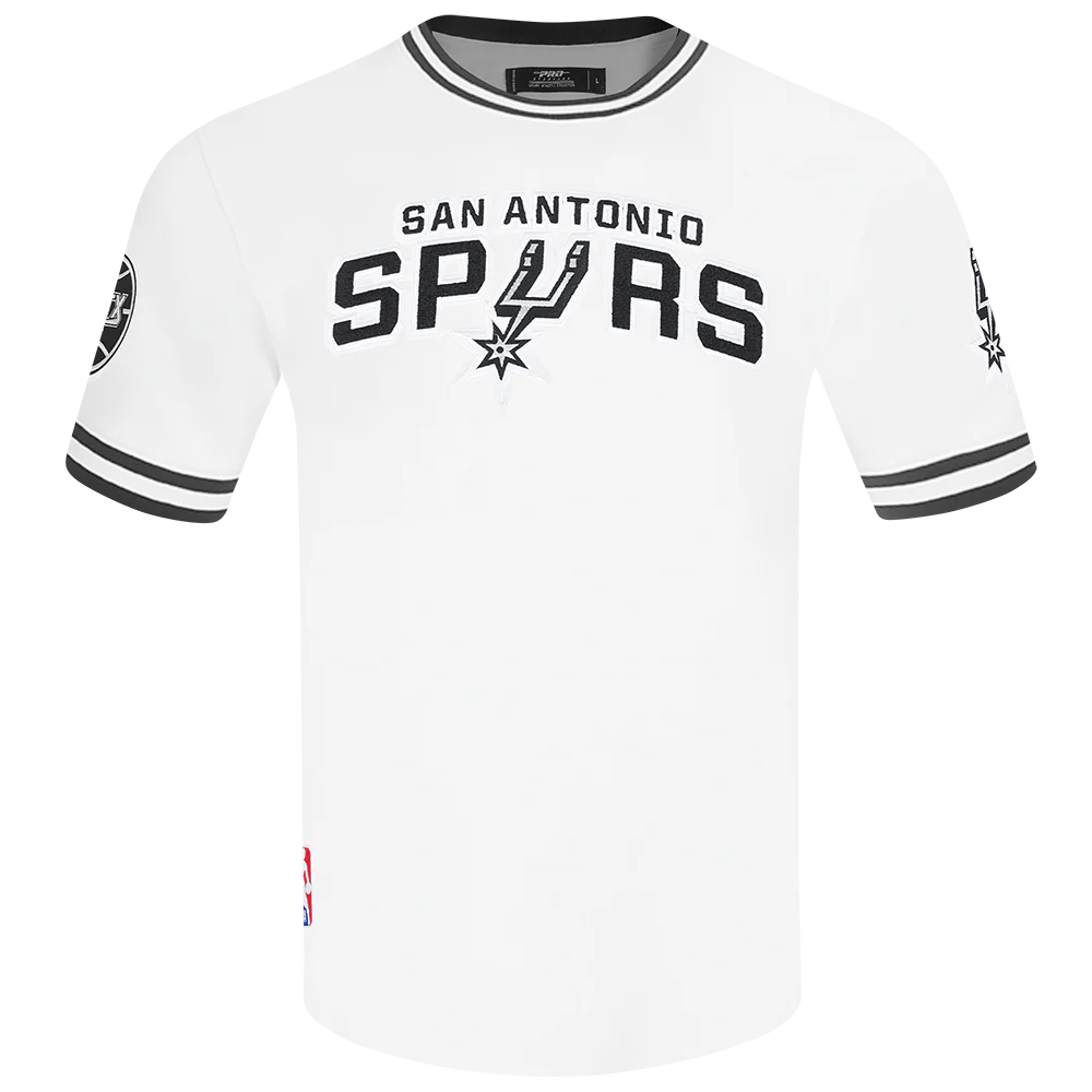 NBA SAN ANTONIO SPURS CLASSIC CHENILLE MEN'S DK TEE (WHITE/BLACK)