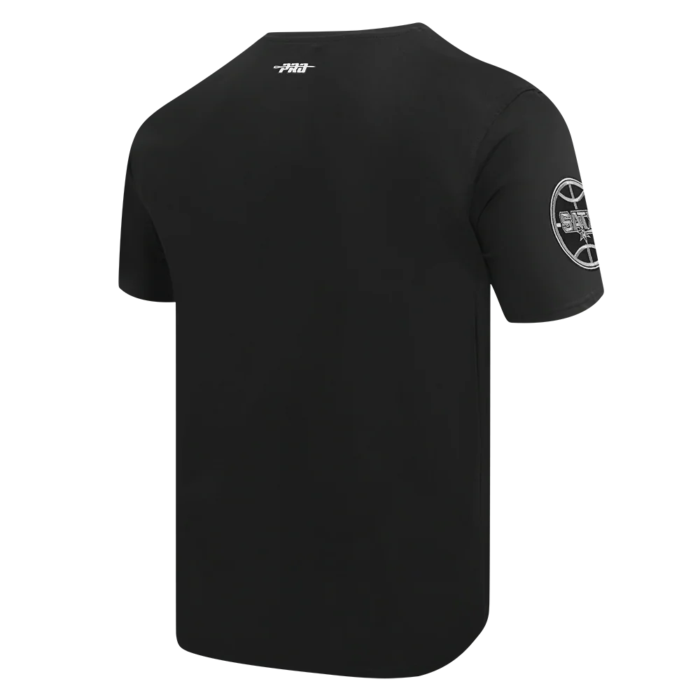 NBA SAN ANTONIO SPURS CLASSIC CHENILLE MEN'S SINGLE JERSEY TEE (BLACK) - Image 4