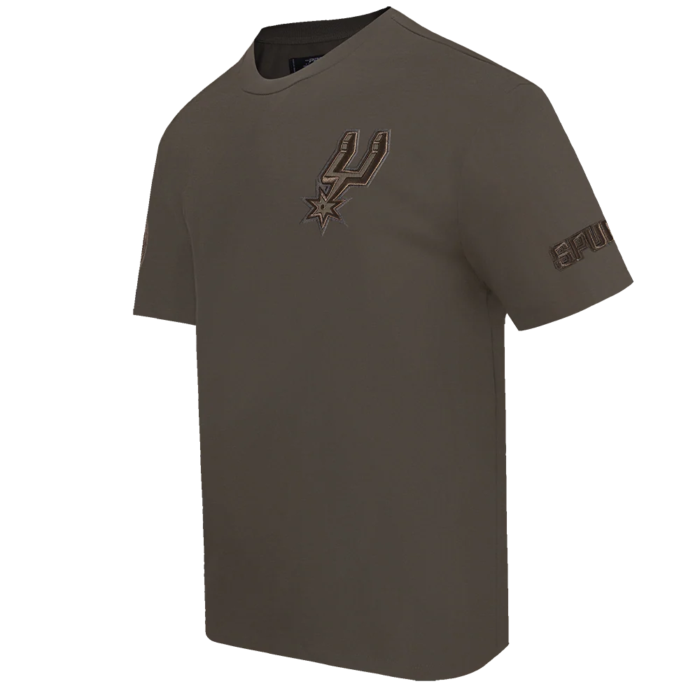 NBA SAN ANTONIO SPURS NEUTRAL MEN'S DROP SHOULDER TEE (DARK TAUPE) - Image 2