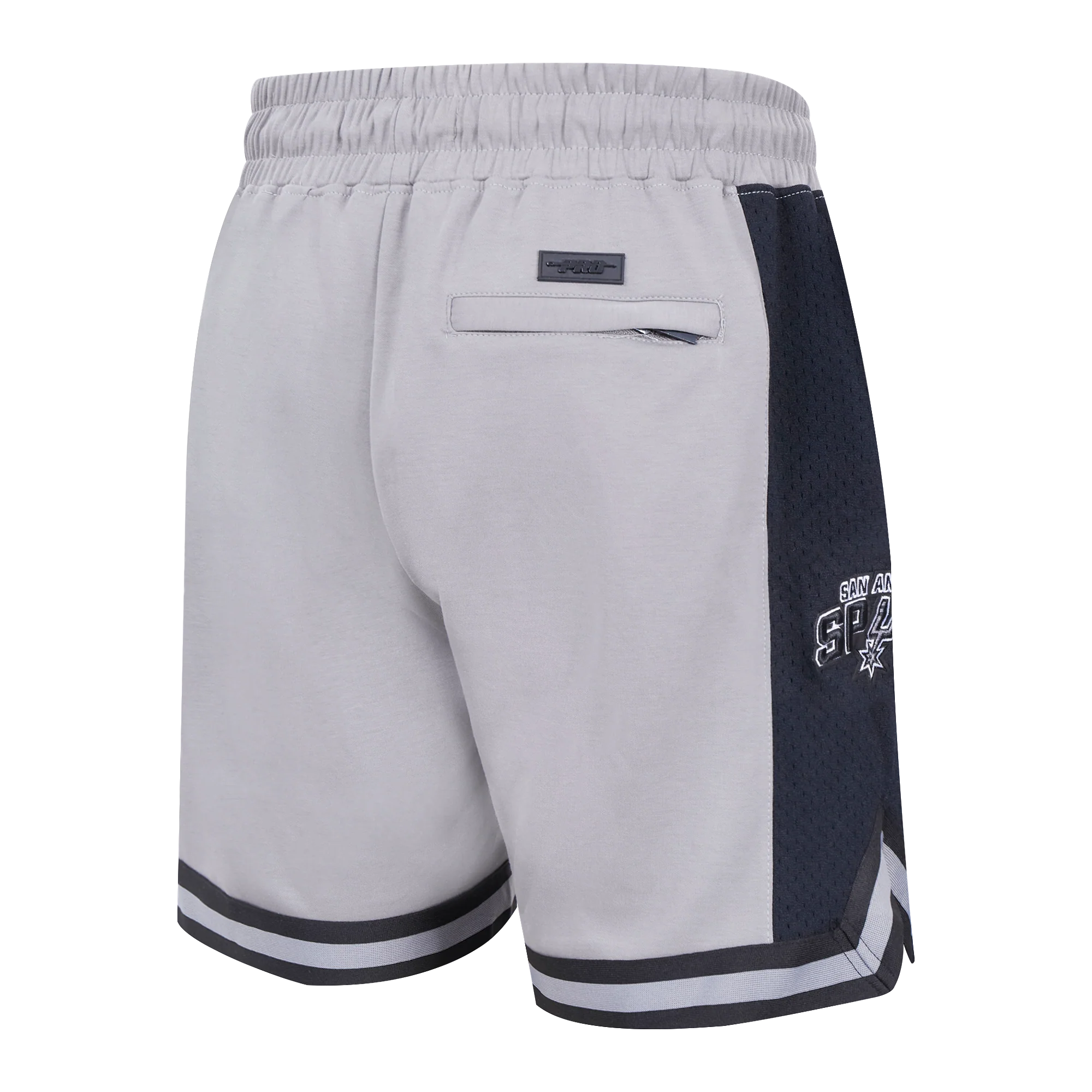NBA SAN ANTONIO SPURS SCRIPT TAIL MEN'S DOUBLE KNIT 2.0 SHORT (GRAY/BLACK) - Image 3