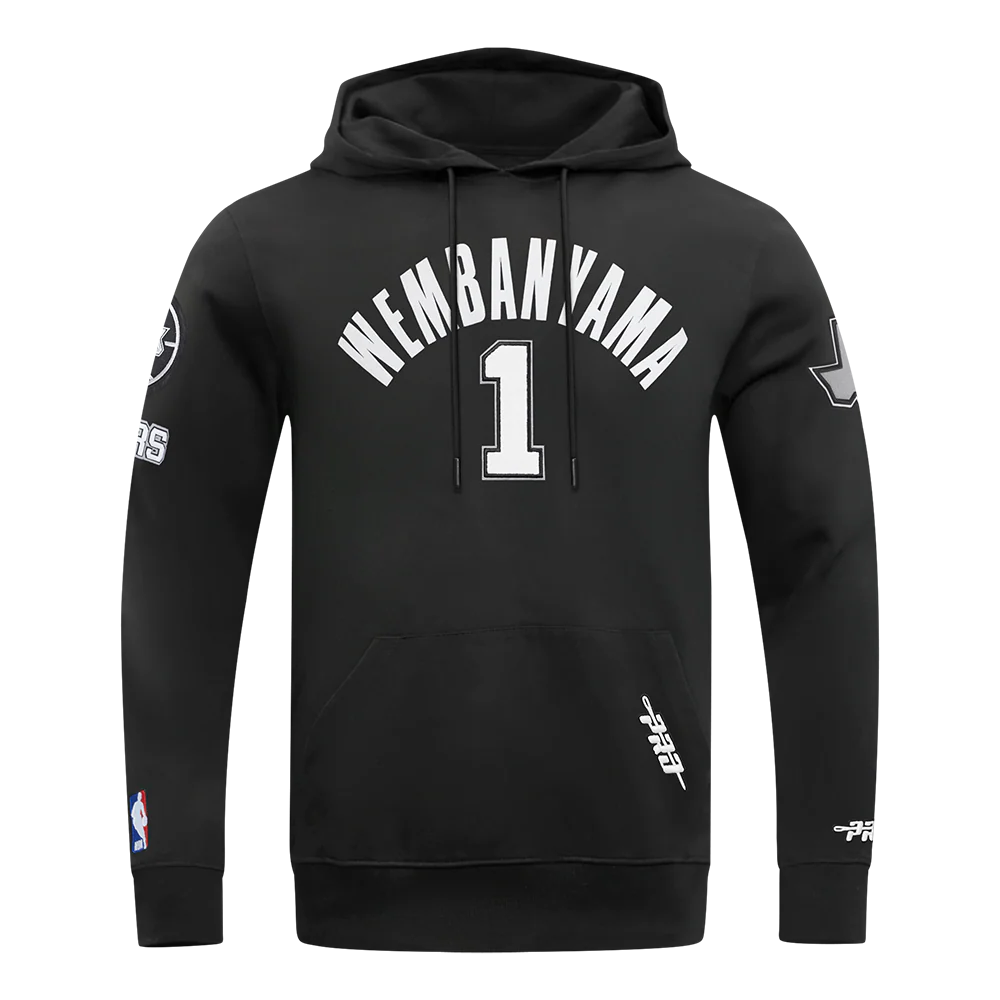 NBA SAN ANTONIO SPURS VICTOR WEMBANYAMA #1 CLASSIC PNN MEN'S DK PO H (BLACK)