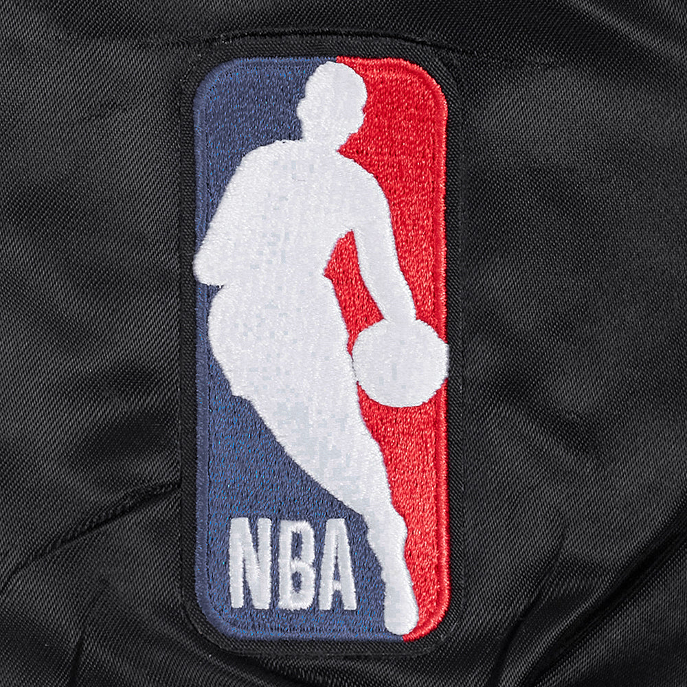 NBA SAN ANTONIO SPURS MASHUP MEN'S RIB SATIN JACKET (BLACK/GRAY) - Image 5
