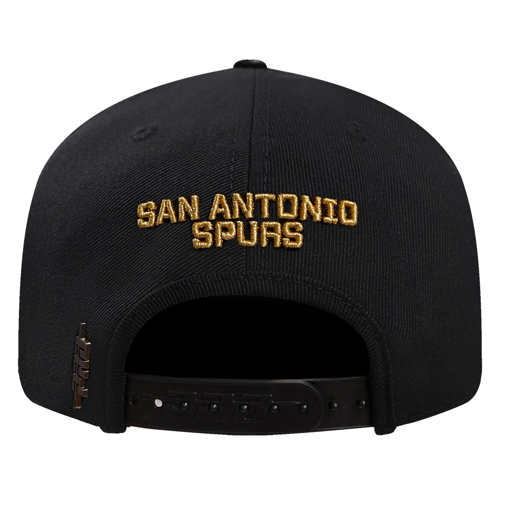 NBA SAN ANTONIO SPURS PASTELLIC 2 TONE PINCH FRONT SNAPBACK HAT (BLACK/PURPLE) - Image 5
