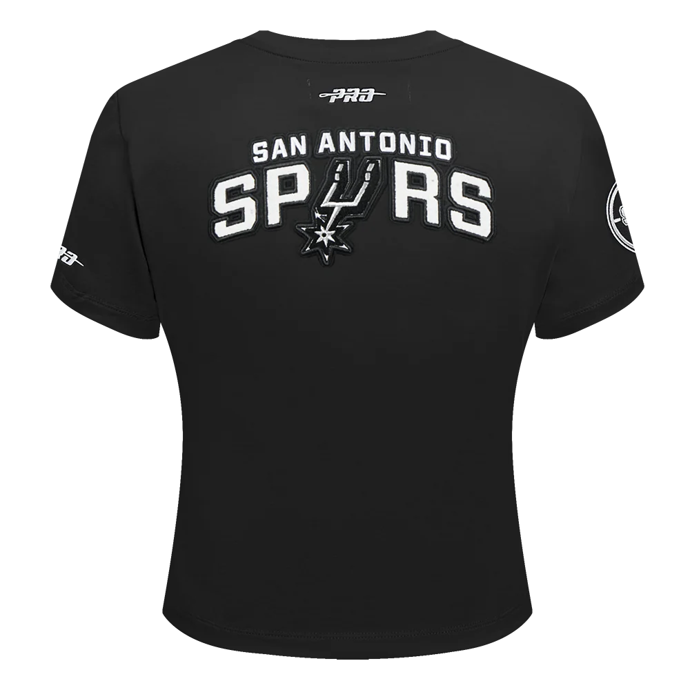 NBA SAN ANTONIO SPURS VICTOR WEMBANYAMA #1 CLASSIC PLAYER NAME AND NUMBER WOMEN'S SJ SLIM FIT TEE - Image 3