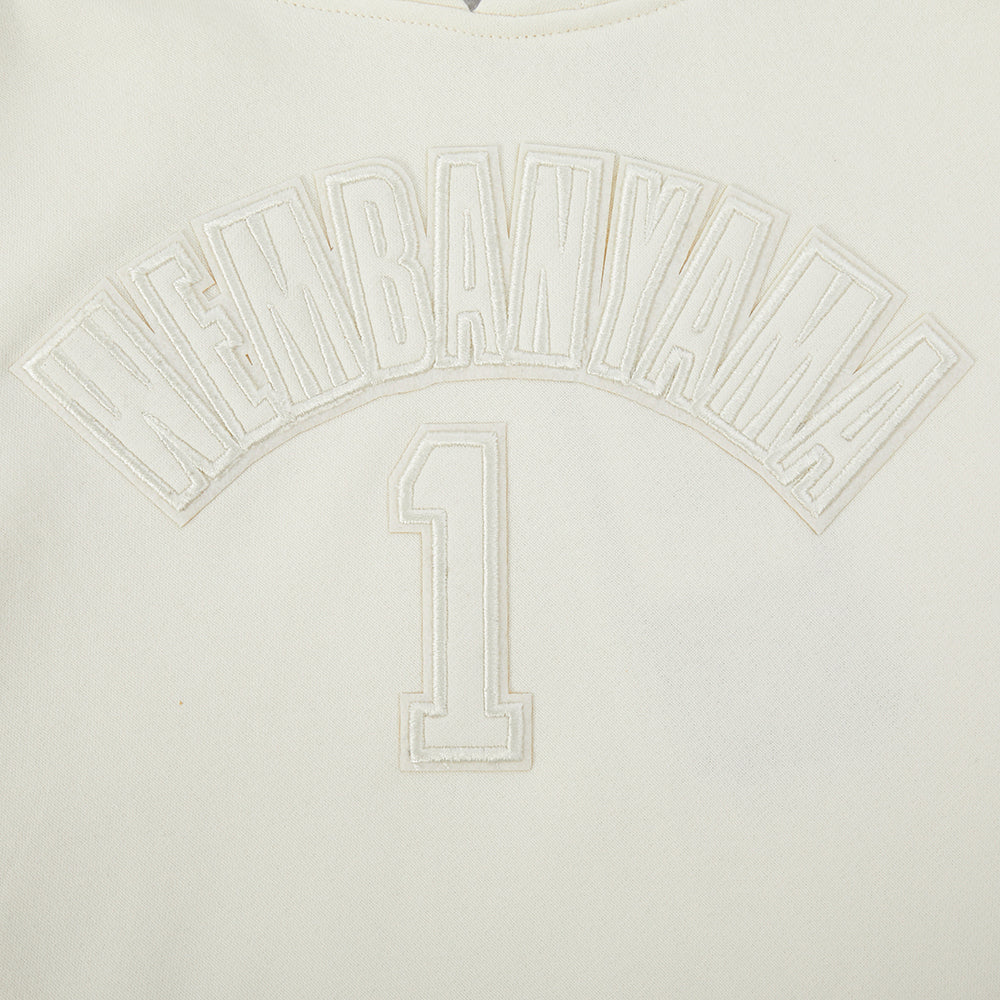 NBA SAN ANTONIO SPURS Victor Wembanyama #1 NEUTRAL PNN BIG BOY'S FLEECE PO HOODIE (EGGSHELL) - Image 8