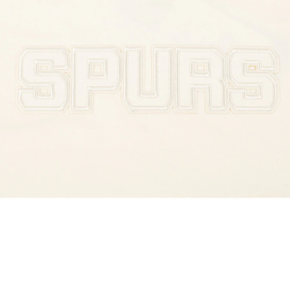 NBA SAN ANTONIO SPURS NEUTRAL BIG GIRLS SHORT SLEEVE BOXY TEE (EGGSHELL) - Image 5