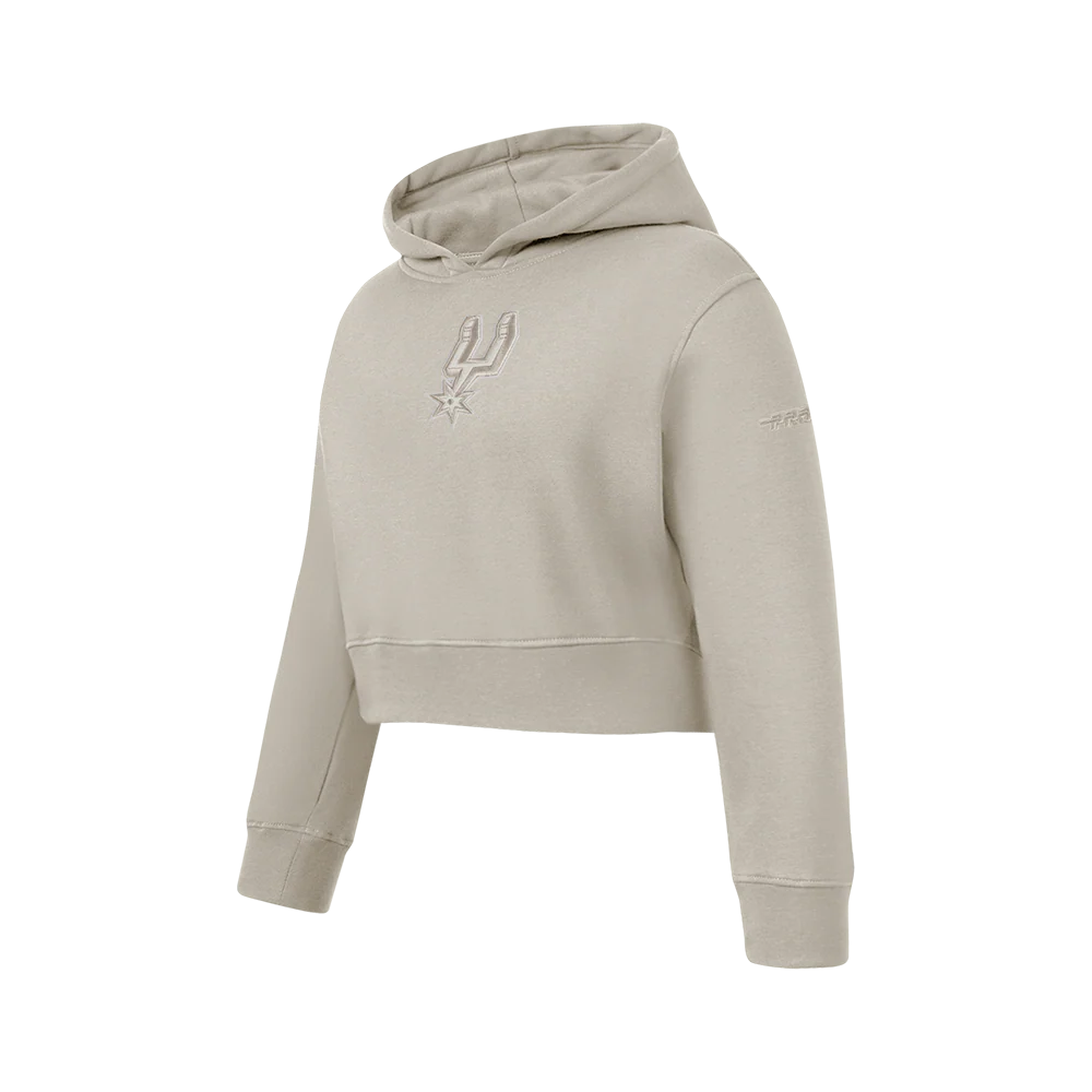 NBA SAN ANTONIO SPURS NEUTRAL BIG GIRLS FLC PO HOODIE (TAUPE) - Image 2