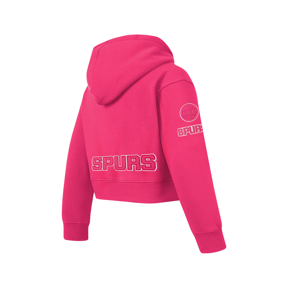 NBA SAN ANTONIO SPURS TRIPLE PINK BIG GIRL'S FLC PO HOODIE (BEETROOT PURPLE) - Image 4