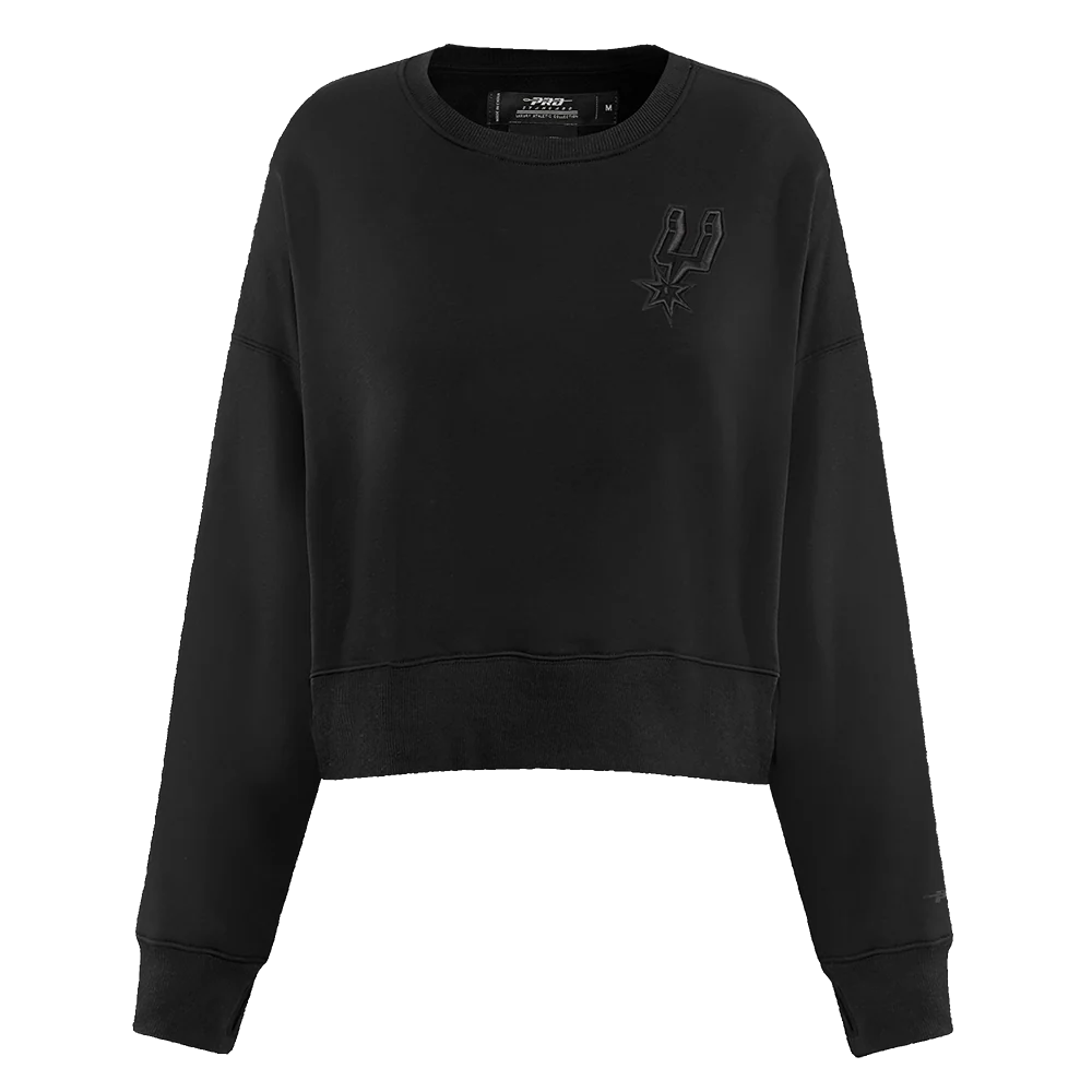 NBA SAN ANTONIO SPURS NEUTRAL WOMEN'S CREWNECK (BLACK) - Image 3