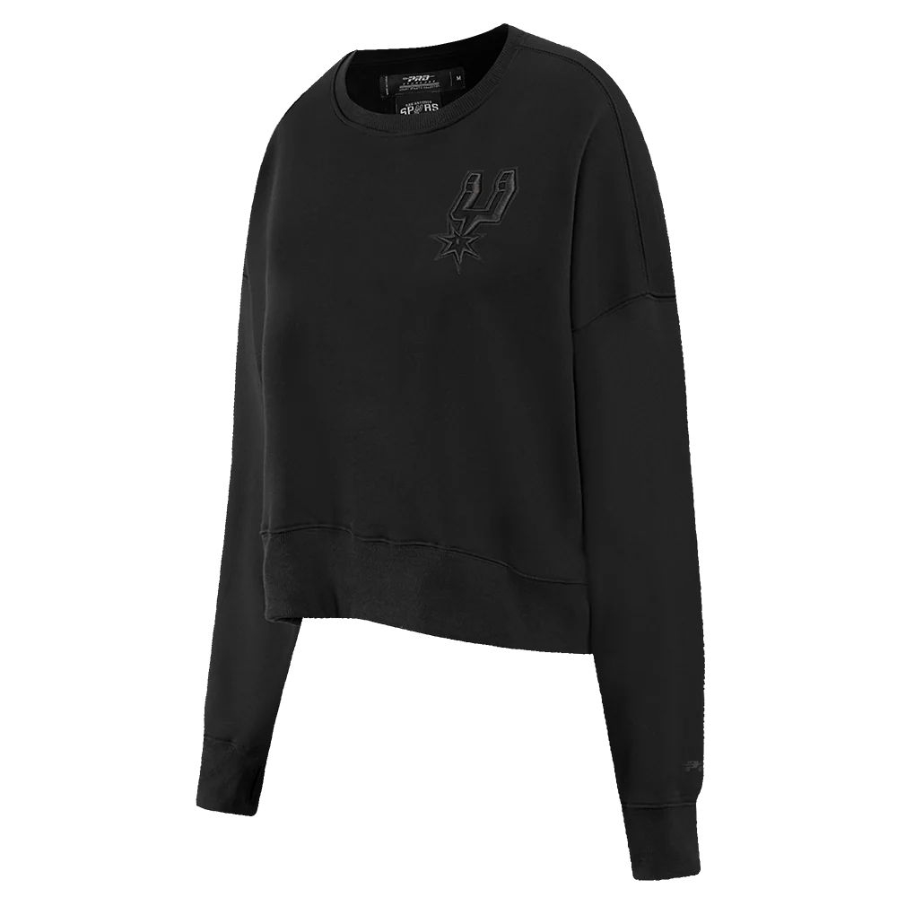 NBA SAN ANTONIO SPURS NEUTRAL WOMEN'S CREWNECK (BLACK) - Image 4