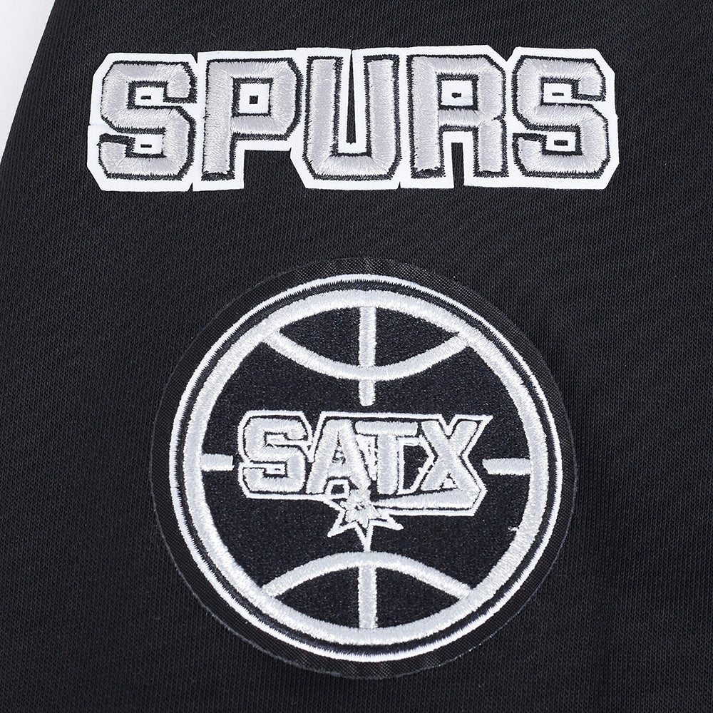 NBA SAN ANTONIO SPURS MASHUP WOMEN'S RIB CREWNECK (BLACK/GRAY) - Image 6