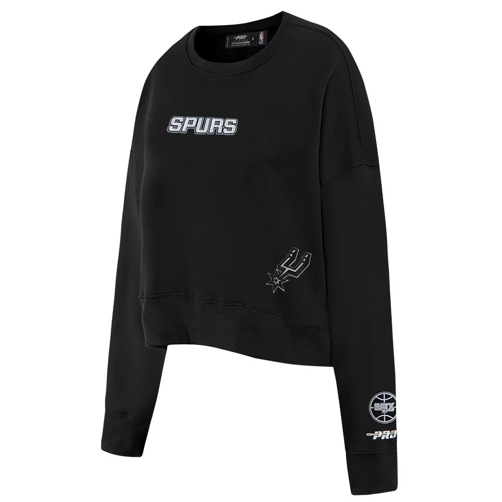 NBA SAN ANTONIO SPURS WINGSPAN WOMEN'S CREWNECK SWEATSHIRT (BLACK) - Image 2