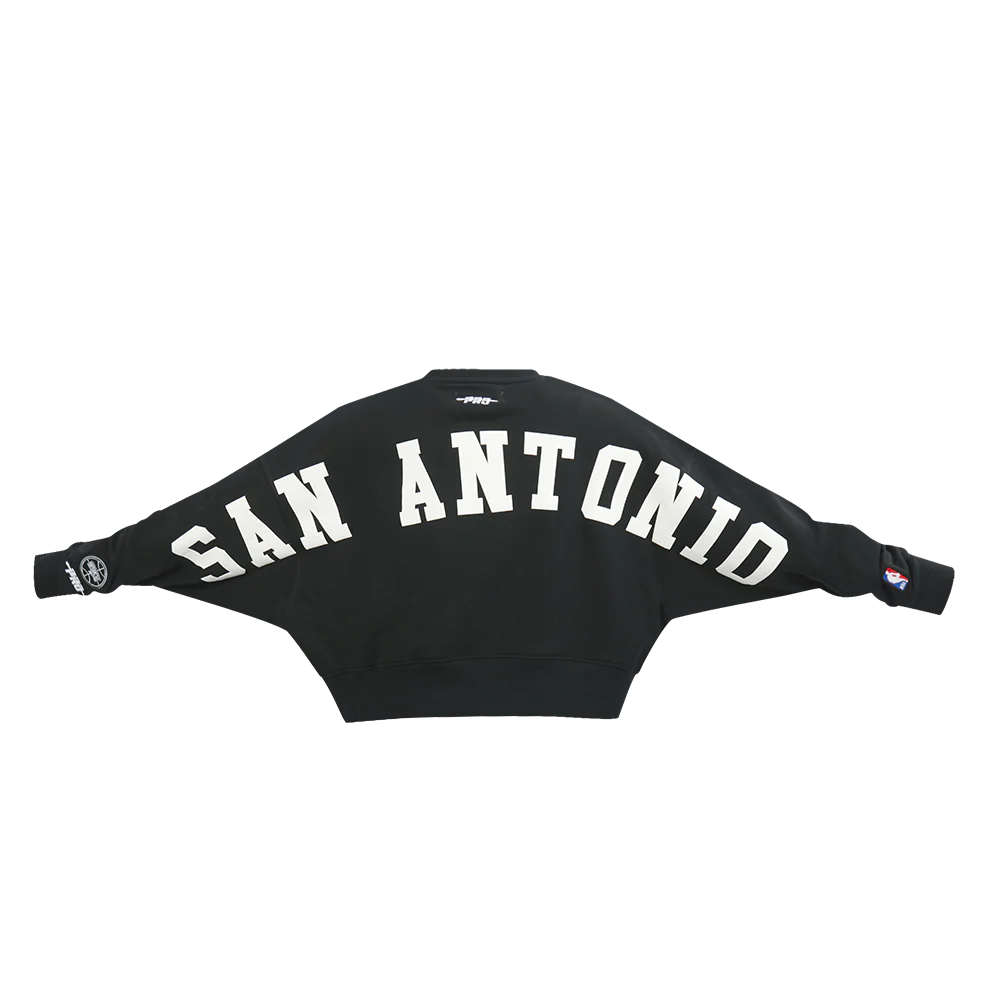 NBA SAN ANTONIO SPURS WINGSPAN WOMEN'S CREWNECK SWEATSHIRT (BLACK) - Image 5