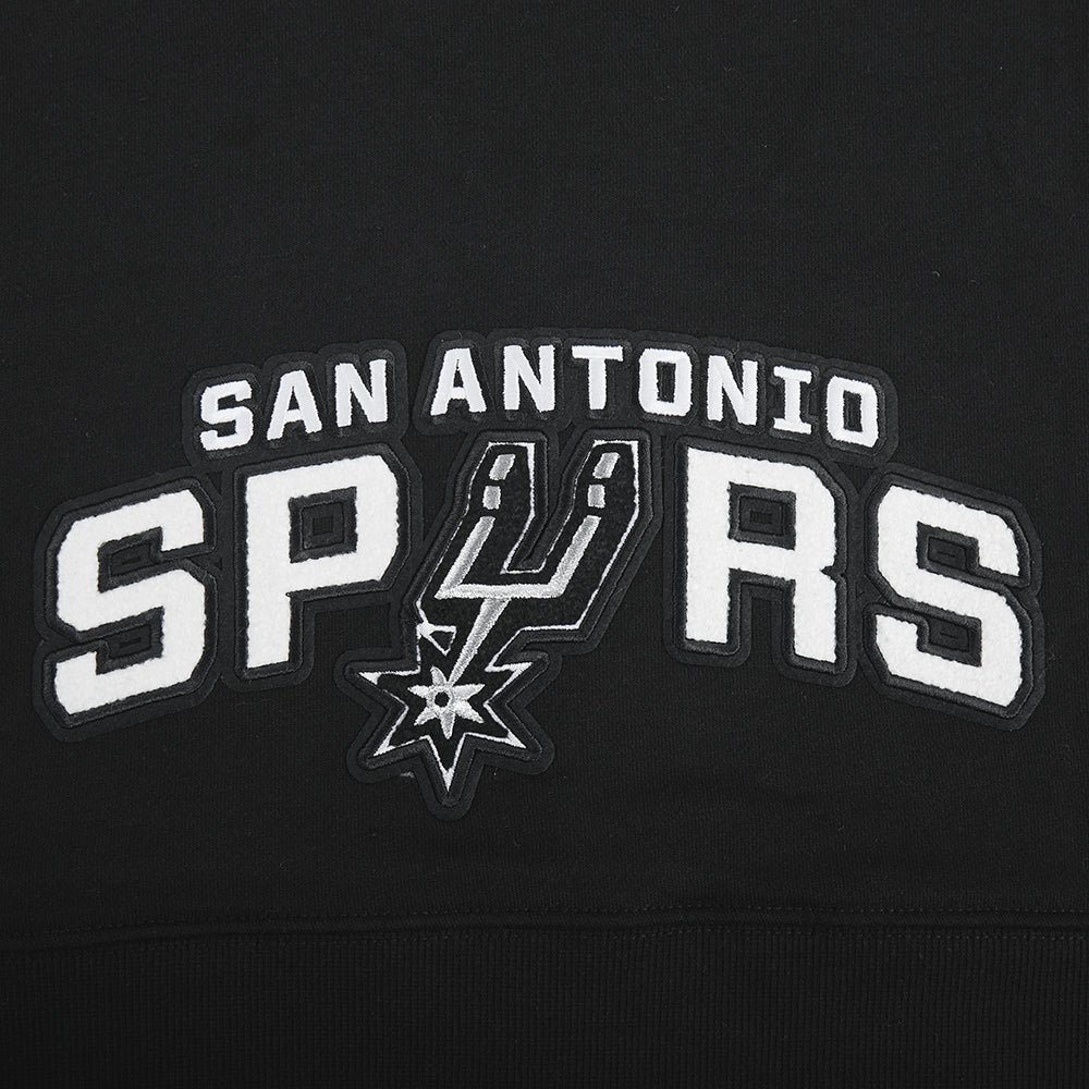 NBA SAN ANTONIO SPURS VICTOR WEMBANYAMA #1 CLASSIC PLAYER NAME AND NUMBER WOMEN'S FLC CROPPED PO HOODIE - Image 7
