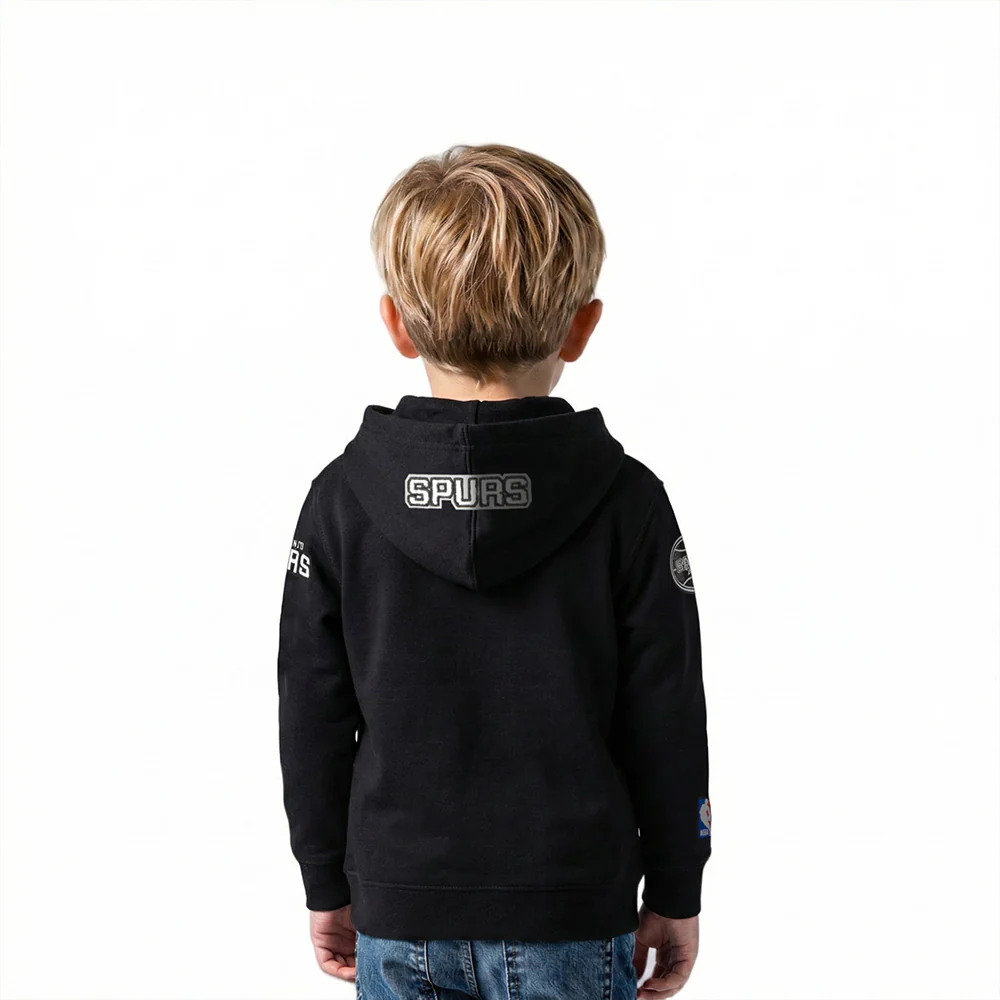 NBA SAN ANTONIO SPURS CLASSIC TODDLER BOYS FLEECE PULLOVER HOODIE (BLACK) - Image 2