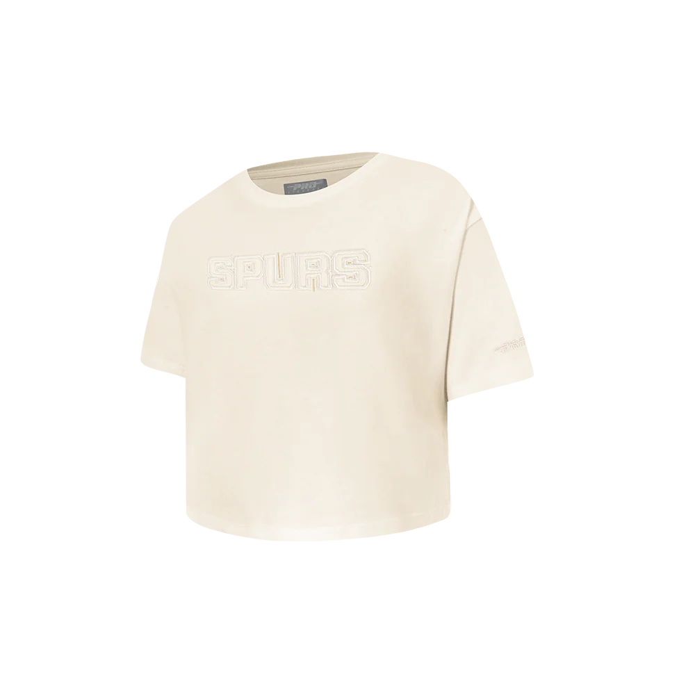 NBA SAN ANTONIO SPURS NEUTRAL TODDLER GIRLS SHORT SLEEVE BOXY TEE (EGGSHELL) - Image 2