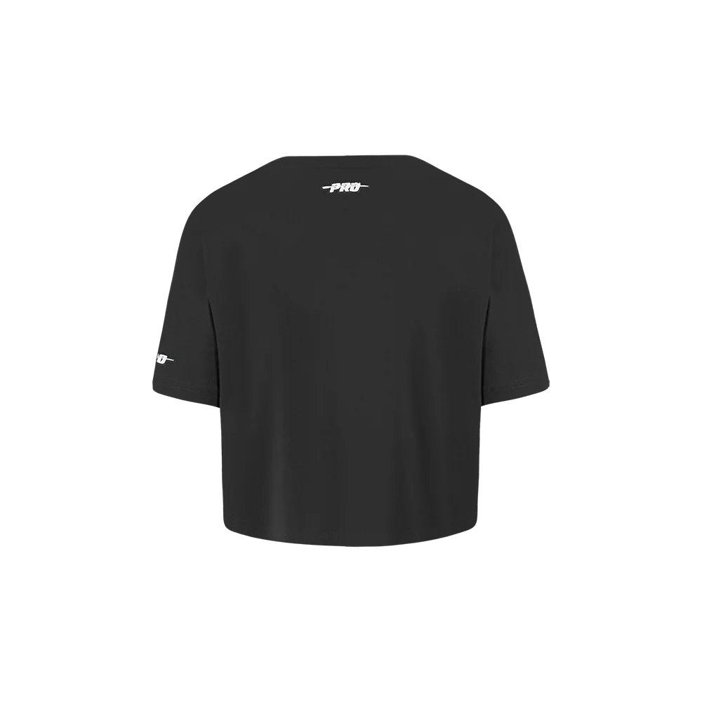 NBA SAN ANTONIO SPURS RETRO CLASSIC TODDLER GIRLS SHORT SLEEVE BOXY TEE (BLACK) - Image 3
