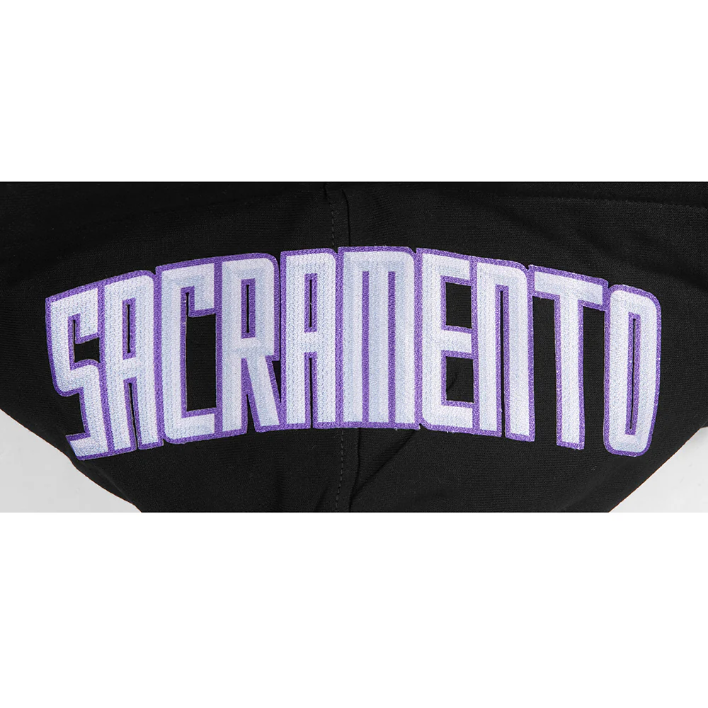 NBA SACRAMENTO KINGS CITY EDITION 25-26 MEN'S RIB FLC PO HOODIE (BLACK) - Image 8
