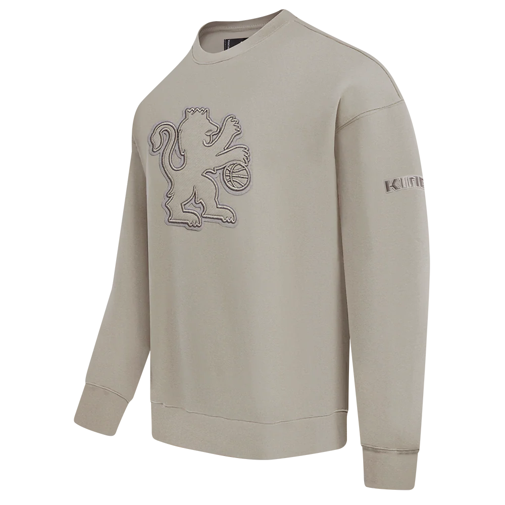 NBA SACRAMENTO KINGS NEUTRAL MEN'S DROP SHOULDER FLC CREWNECK (TAUPE) - Image 2
