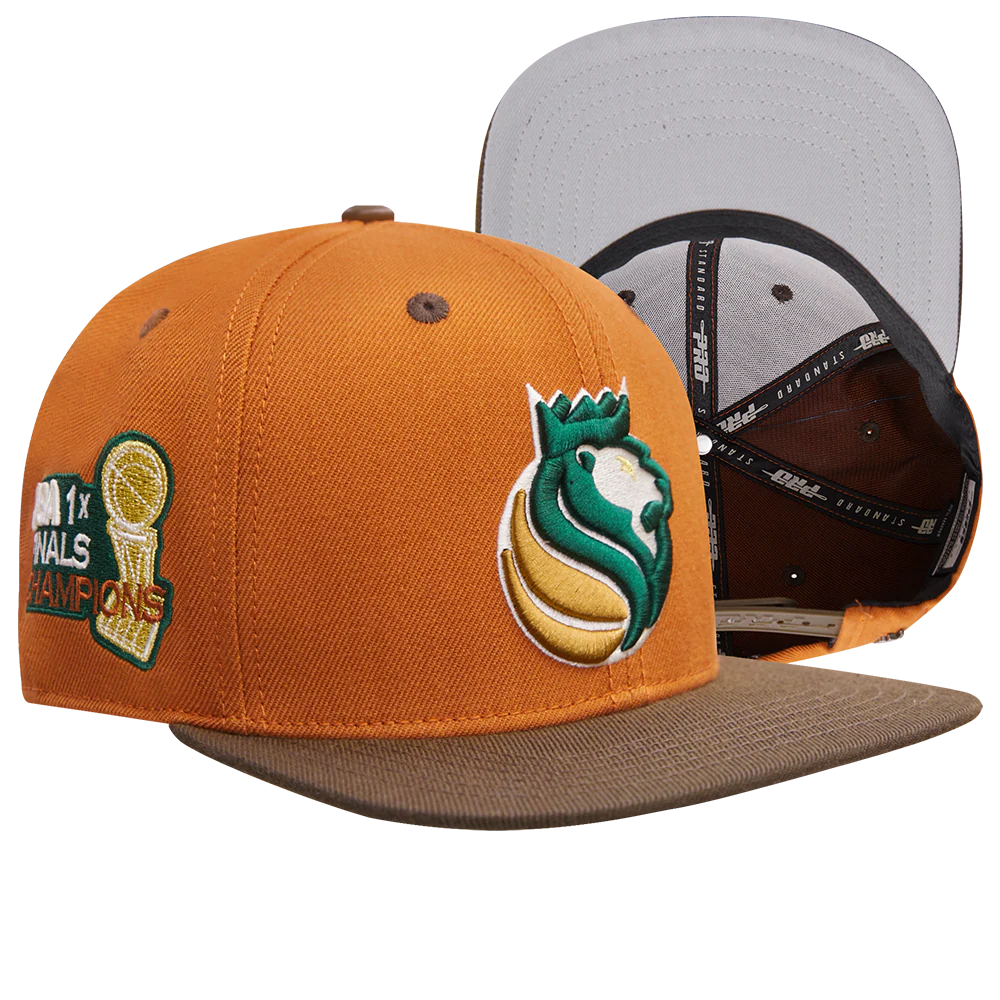 NBA SACRAMENTO KINGS STIVALI 2 TONE COTTON SNAPBACK HAT (RUST/BROWN) - Image 8