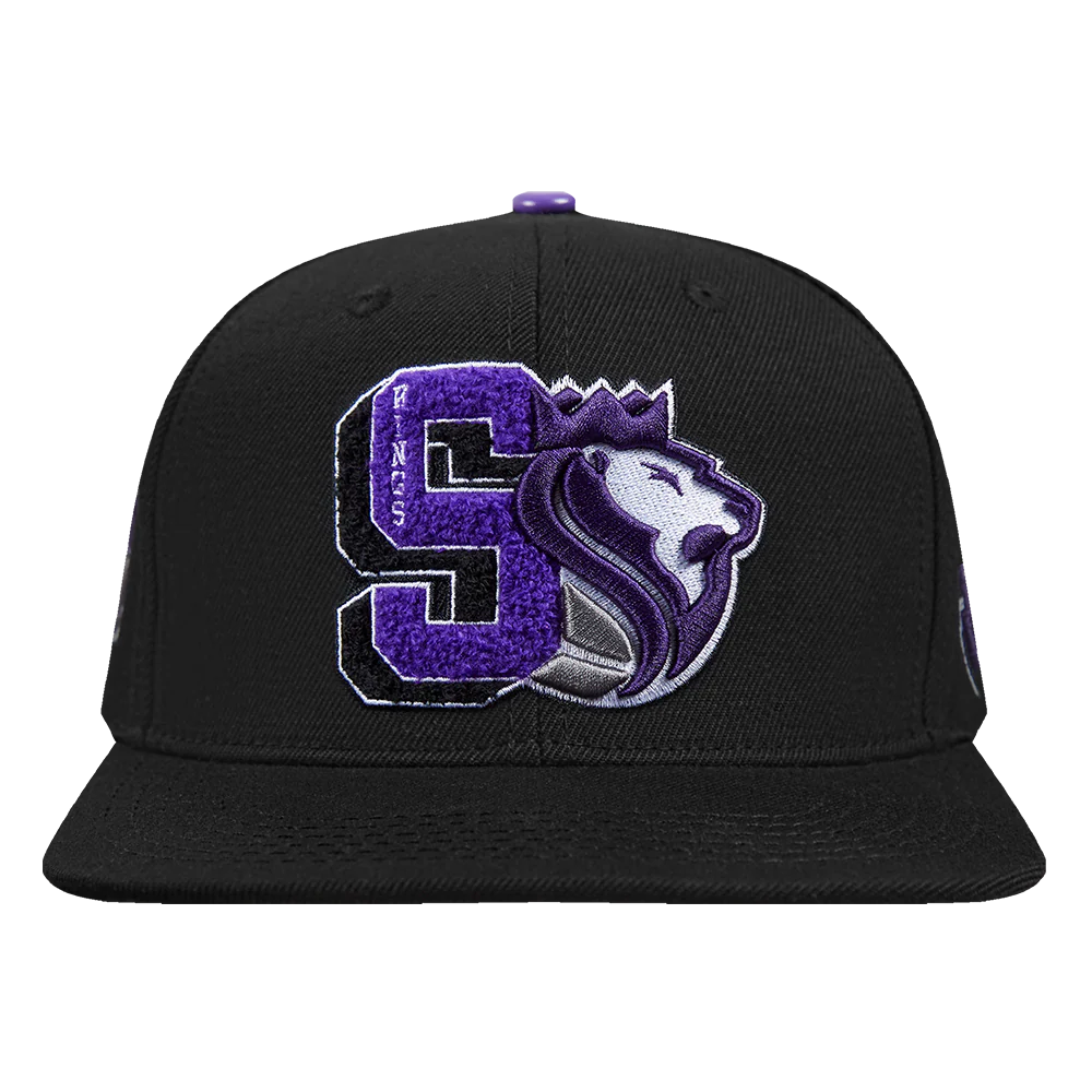 NBA SACRAMENTO KINGS MASHUP UNISEX WOOL SNAPBACK HAT (BLACK)