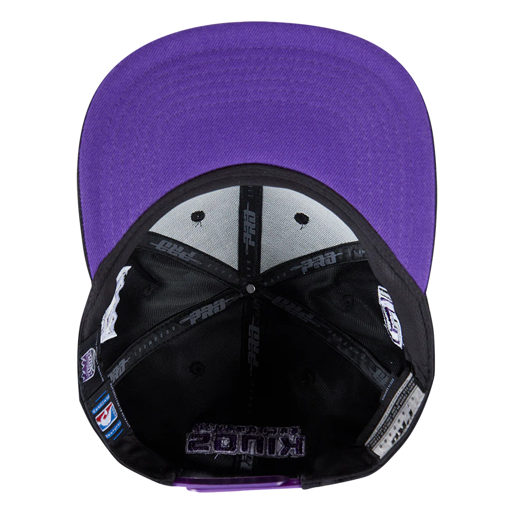 NBA SACRAMENTO KINGS MASHUP UNISEX WOOL SNAPBACK HAT (BLACK) - Image 7