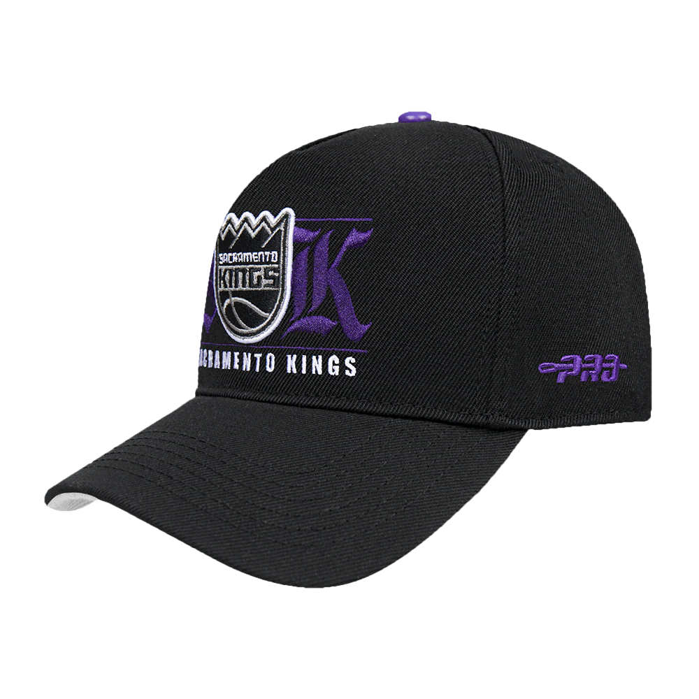 NBA SACRAMENTO KINGS LOYALTY TRIPLE FRONT PINCH FRONT SNAPBACK (BLACK) - Image 2