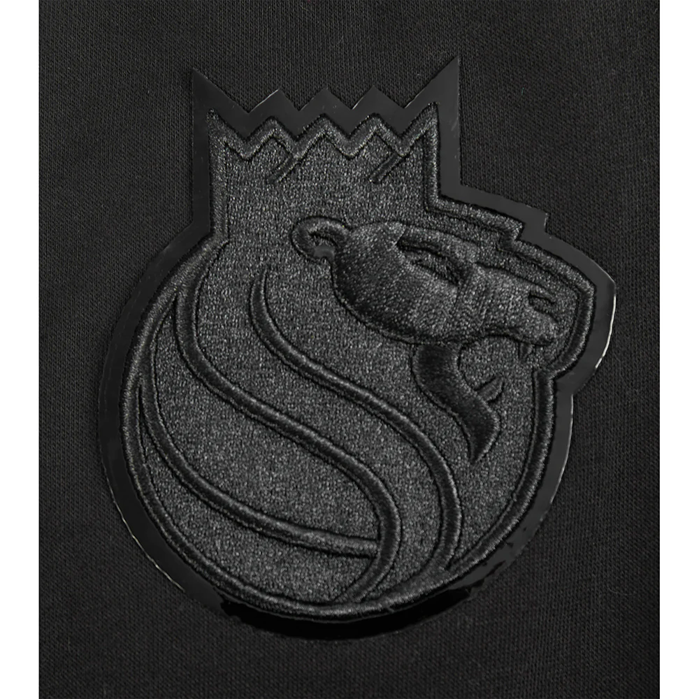 NBA SACRAMENTO KINGS TRIPLE BLACK BIG BOYS FLC PO HOODIE (BLACK) - Image 5