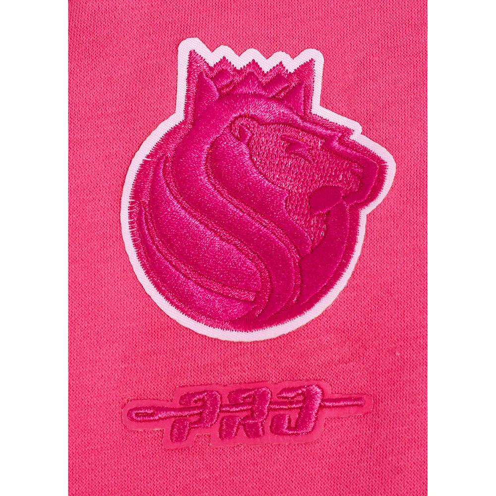 NBA SACRAMENTO KINGS TRIPLE PINK BIG GIRLS FLC CREWNECK (BEETROOT PURPLE) - Image 5
