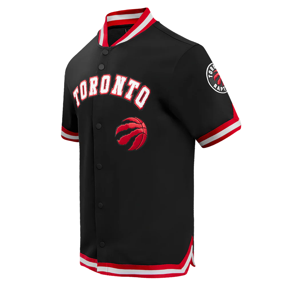 TORONTO RAPTORS CLASSIC MEN'S WARM UP JACKET (BLACK/RED) - Image 2