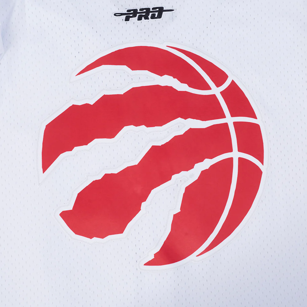 NBA TORONTO RAPTORS SCOTTIE BARNES #4 CLASSIC MESH PNN MEN'S MESH BUTTON DOWN SHIRT (WHITE/BLACK/WHITE) - Image 5
