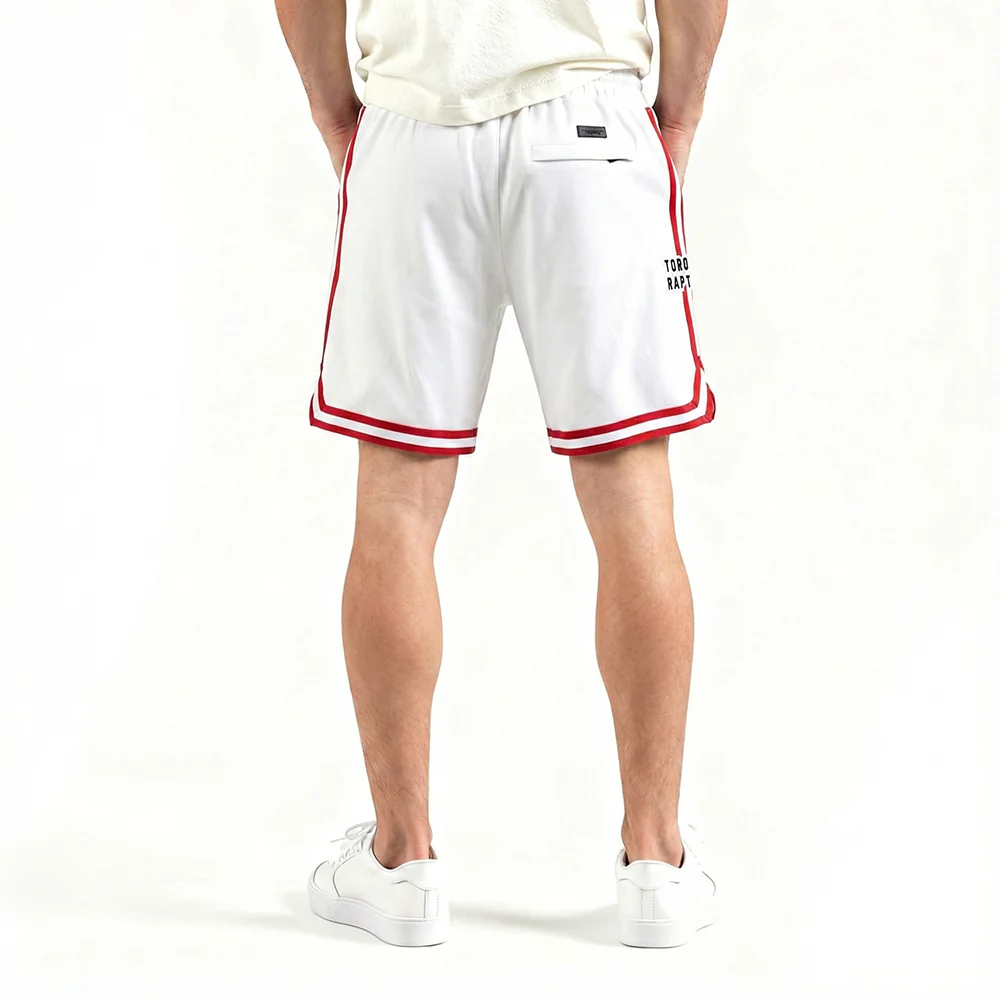 NBA TORONTO RAPTORS CLASSIC CHENILLE MEN'S DK SHORT (WHITE/RED) - Image 3