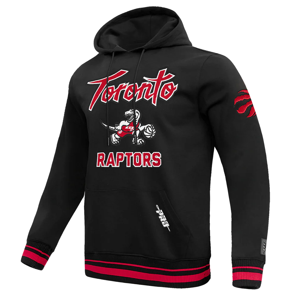 NBA TORONTO RAPTORS CITY EDITION 25-26 MEN'S RIB FLC PO HOODIE (BLACK/RED/BLACK) - Image 4