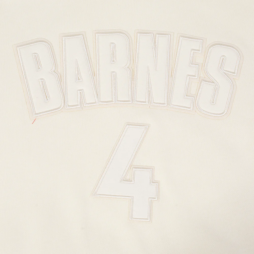 NBA TORONTO RAPTORS SCOTTIE BARNES #4 NEUTRAL PNN MEN'S DROP SHOULDER FLC PO HOODIE (EGGSHELL) - Image 6