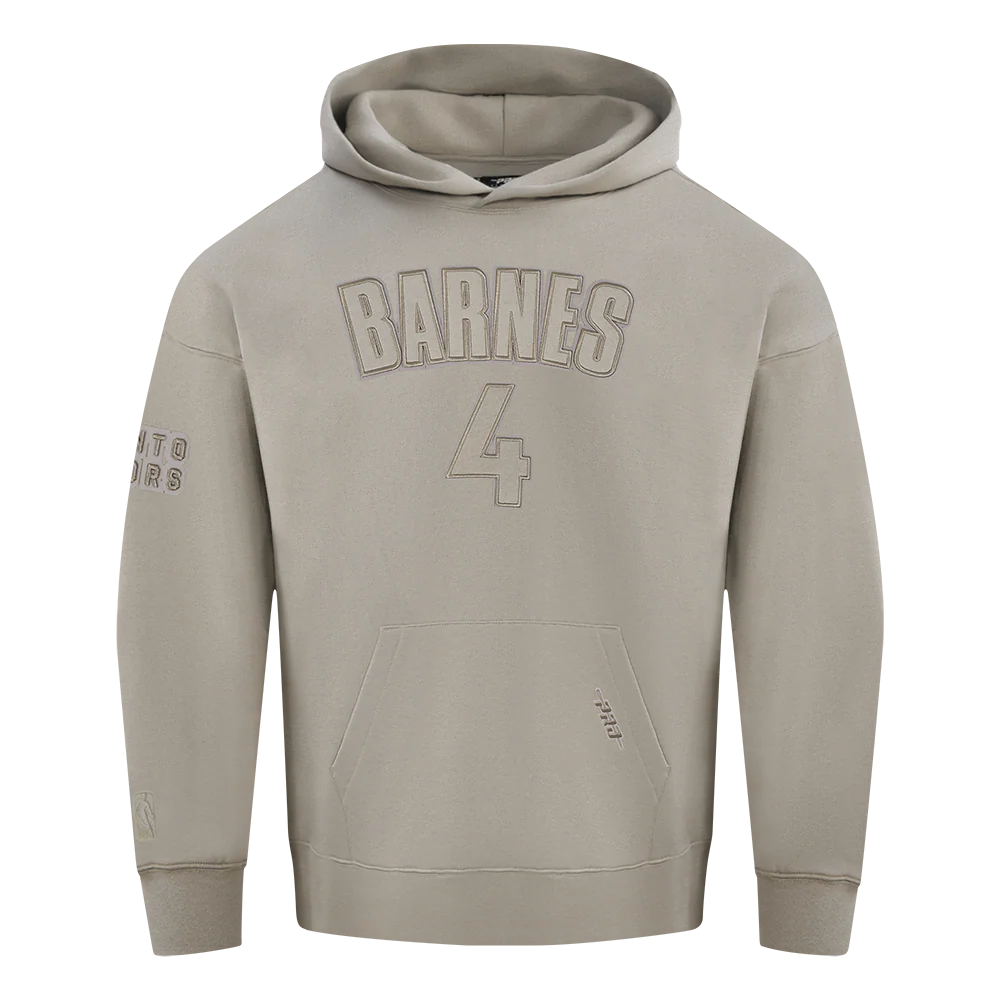 NBA TORONTO RAPTORS SCOTTIE BARNES #4 NEUTRAL PNN MEN'S DROP SHOULDER FLC PO HOODIE (TAUPE)