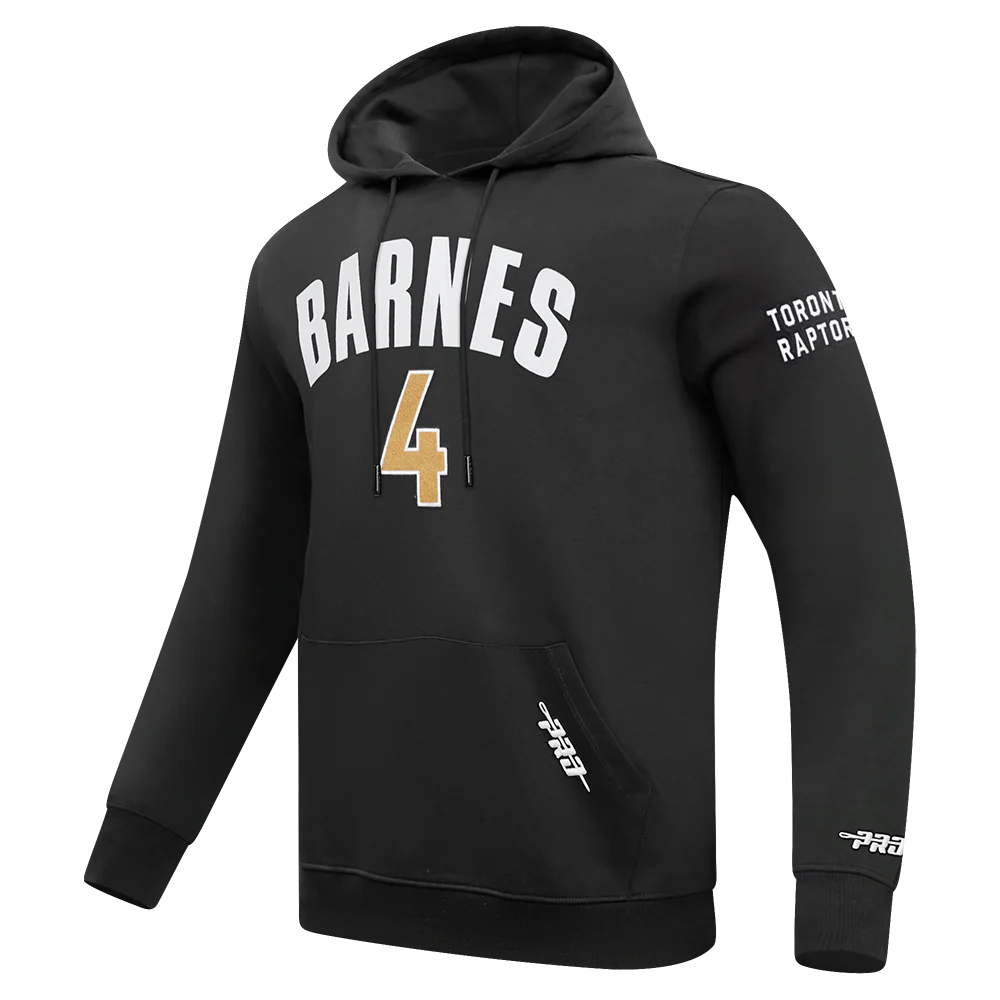 NBA TORONTO RAPTORS SCOTTIE BARNES #4 CLASSIC PNN MEN'S DK PO HOODIE (BLACK) - Image 2