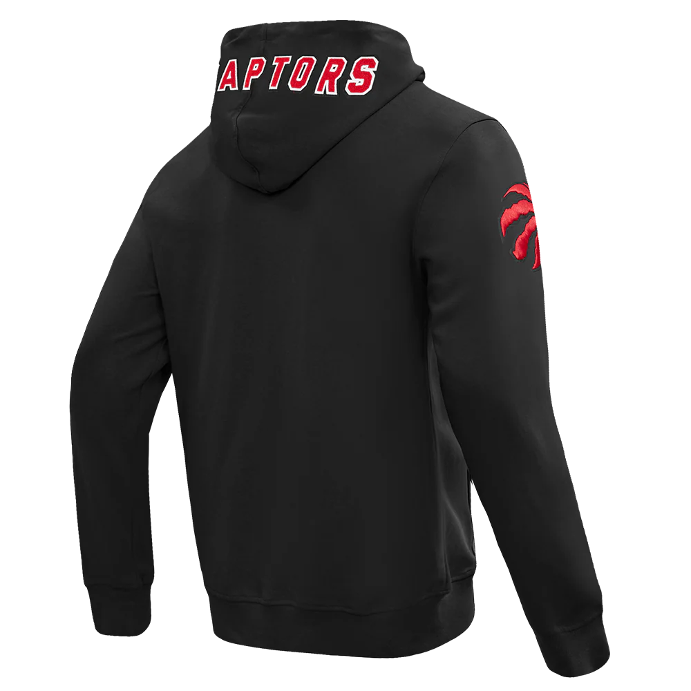 NBA TORONTO RAPTORS CLASSIC CHENILLE MEN'S FULL ZIP PULLOVER HOODIE (BLACK) - Image 4