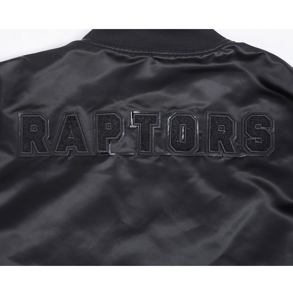 NBA TORONTO RAPTORS TRIPLE BLACK MEN'S SATIN JACKET (TRIPLE BLACK) - Image 8